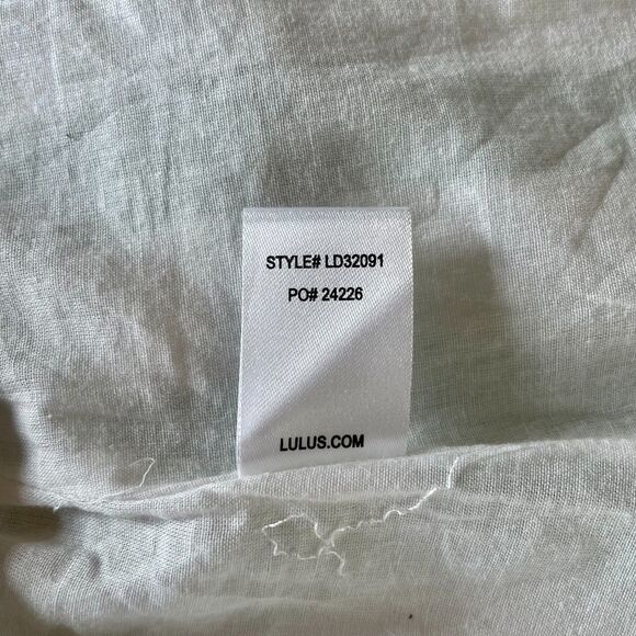 NWT Lulus Persephone White & Green Striped Off the Shoulder Ruffle Dress Size S - Picture 12 of 16